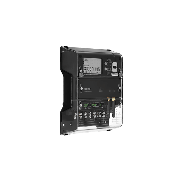 A multi-tariff three-phase meter is equipped with communication interfaces for operation in systems with remote sending of readings and possibility of simultaneous data collection using different communication technologies.